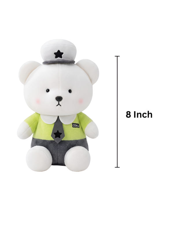 Police Officer Teddy Bear Plush Toy 8 Inch Green ST16794.