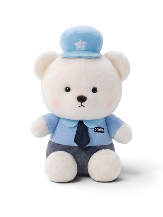 Police Officer Teddy Bear Plush Toy 8 Inch Blue ST16794.