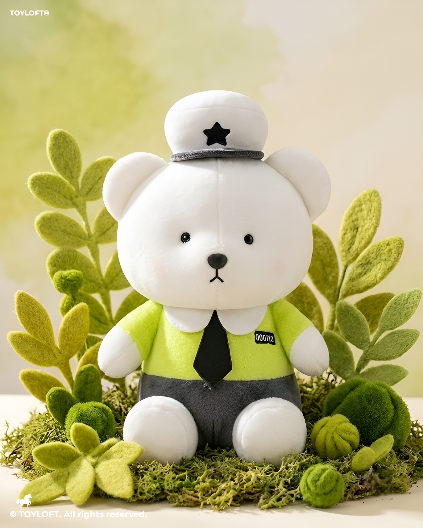 Police Officer Teddy Bear Plush Toy 8 Inch Green ST16794.