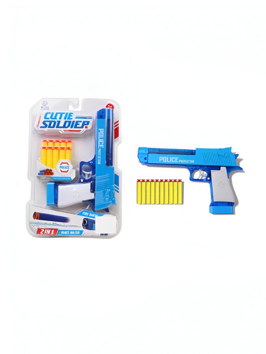 Police Protector Toy Gun for Kids – Cutie Soldier Soft Bullet Shooter LMI11229.