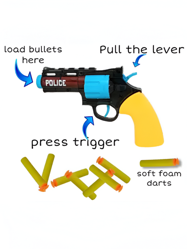 Police Rifle Toy Gun with Soft Bullets – Safe Role Play Shooter for Kids LMI11213.