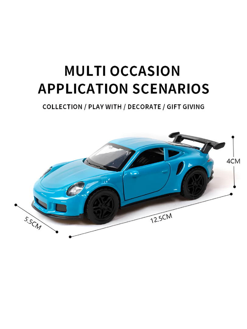 Porsche 911 GT3 RS 1:36 Scale Diecast Car Blue LMI13617.
