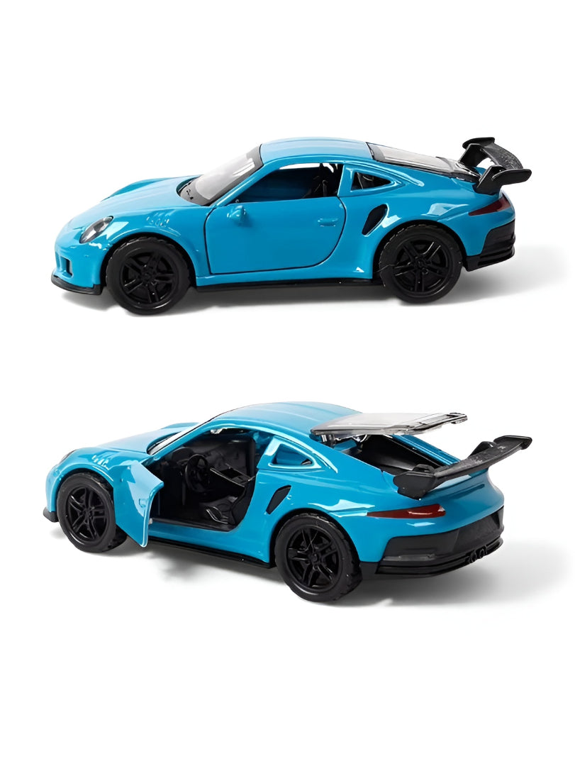 Porsche 911 GT3 RS 1:36 Scale Diecast Car Blue LMI13617.