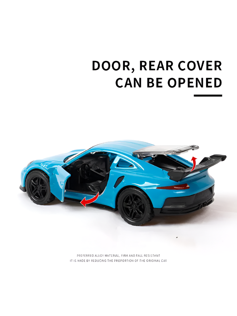 Porsche 911 GT3 RS 1:36 Scale Diecast Car Blue LMI13617.