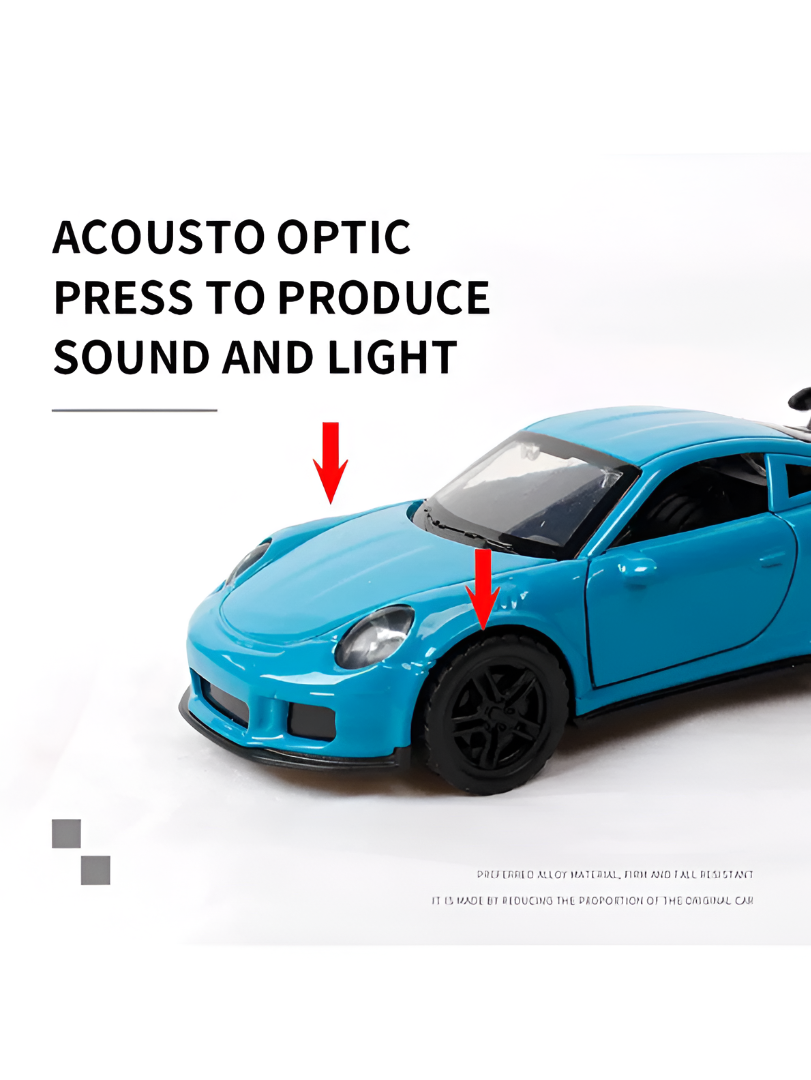 Porsche 911 GT3 RS 1:36 Scale Diecast Car Blue LMI13617.
