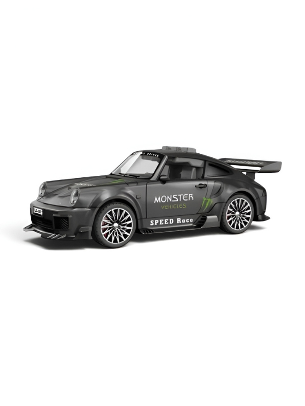 Porsche 911 Sports Model Car with Realistic Spray Smoke Black TV6654.