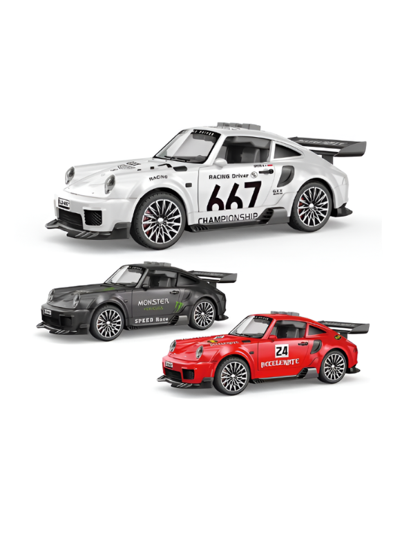 Porsche 911 Sports Model Car with Realistic Spray Smoke Black TV6654.