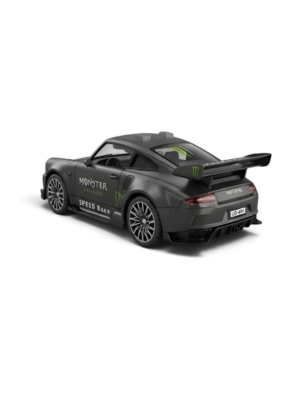 Porsche 911 Sports Model Car with Realistic Spray Smoke Black TV6654.