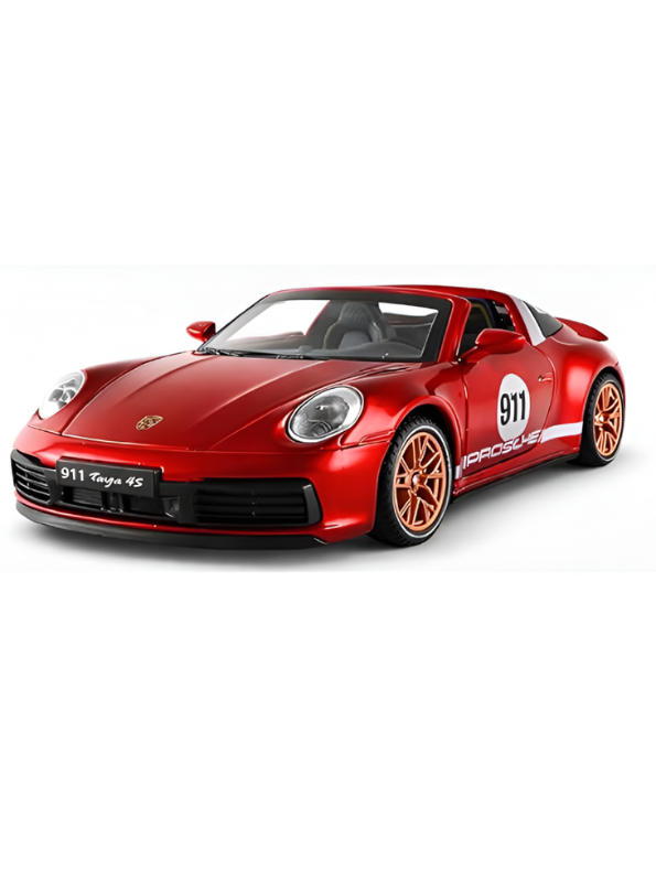 Porsche 911 Targa 4S 1:32 Scale Alloy Diecast Car Model Toy – Metal Collectible Vehicle LMI16116 - Free Car Inside.