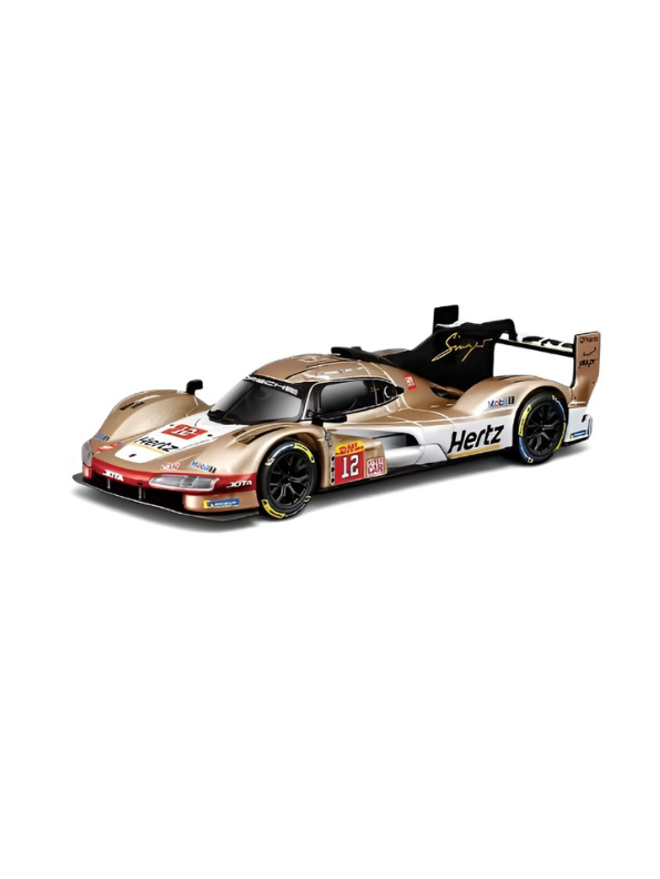 Porsche 963 LMDh Hypercar Diecast Model Car 1:22 Scale Gold MD609.