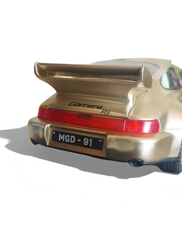Porsche Corrira RS Diecast Car Toy – Collectible Sports Car Replica Gold Metallic - Free Car Inside.