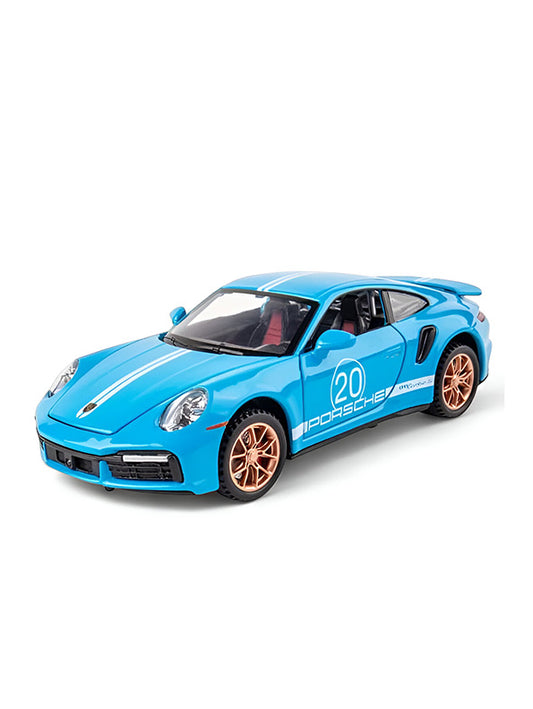 Porsche 911 Turbo S Model Metal Diecast Car Scale 1:32 - Blue (NX-N-24)