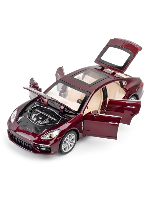 Porsche Panamera Diecast Model Car – 1:24 Scale | Luxury Collectible Toy Vehicle Maroon LMI16586.
