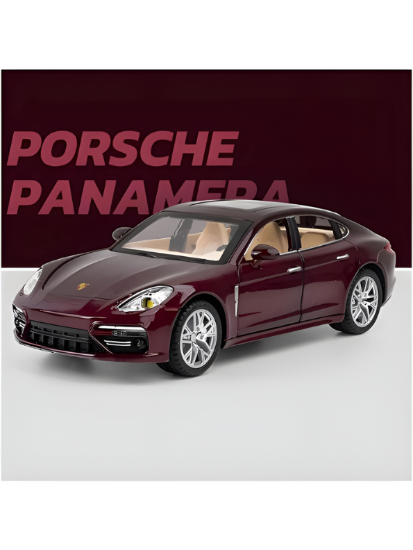 Porsche Panamera Diecast Model Car – 1:24 Scale | Luxury Collectible Toy Vehicle Maroon LMI16586.