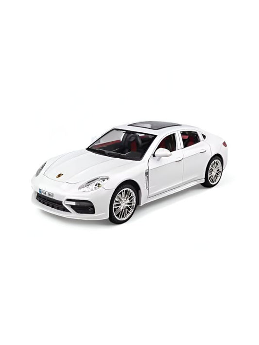 White - Porsche Panamera – Diecast Alloy Sports Car | Miniature Toy with Openable Doors for Kids & Collectors - Scale 1:18 LMI15142.