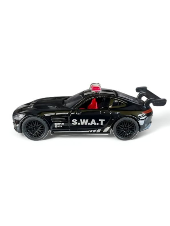 Porsche Police Diecast Car Toy – Opening Doors, Realistic Design, Durable Metal Model for Kids Scale 1:36 LMI15316.