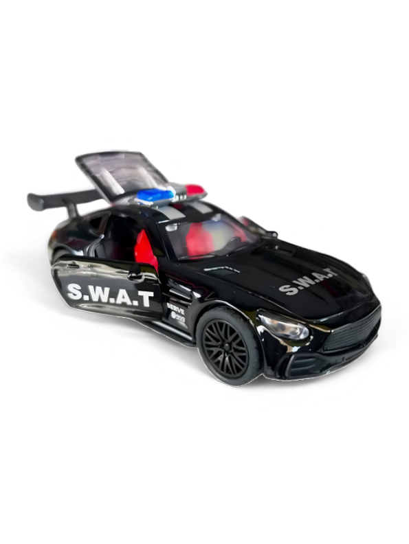 Porsche Police Diecast Car Toy – Opening Doors, Realistic Design, Durable Metal Model for Kids Scale 1:36 LMI15316.