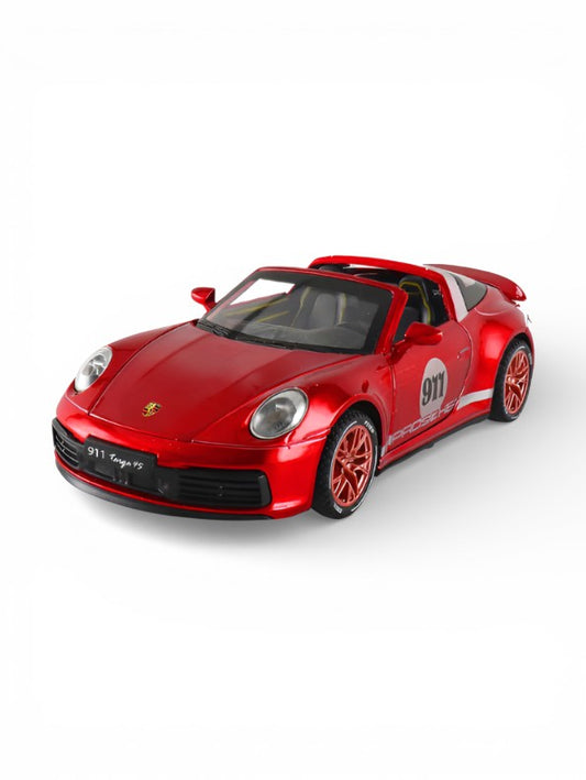 Porsche 911 Targa 4S 1:32 Scale Alloy Diecast Car Model Toy – Metal Collectible Vehicle LMI16116.