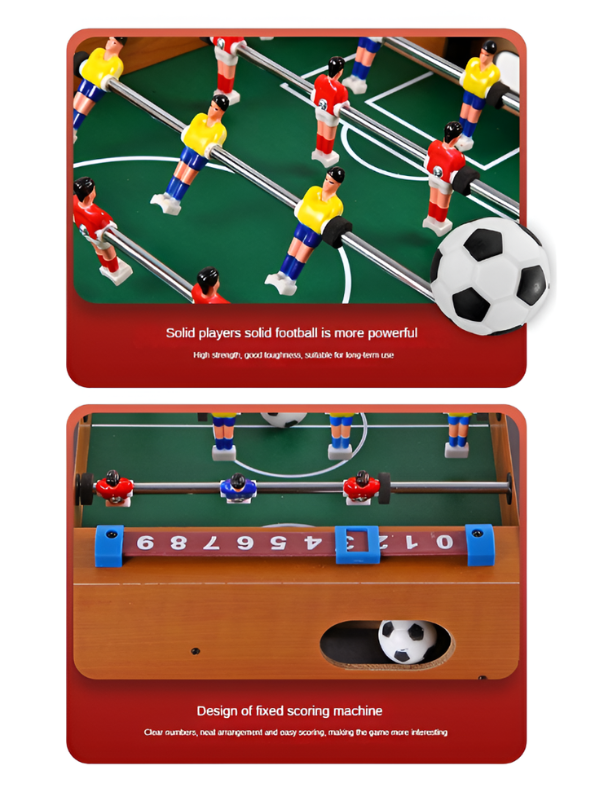 Portable Mini Foosball Table Football Game for Kids - 34.5cm Desktop Sports Toy TV6618