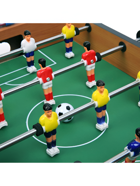 Portable Tabletop Foosball Table – Mini Wooden Soccer Game Set with Manual Scorekeepers & 2 Balls – Compact Desktop Arcade Sports Toy for Kids TV5424