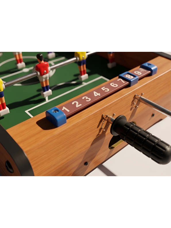 Portable Tabletop Foosball Table – Mini Wooden Soccer Game Set with Manual Scorekeepers & 2 Balls – Compact Desktop Arcade Sports Toy for Kids TV5424