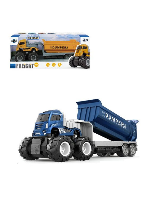Blue - PowerDumper - Durable Pull Back Construction Vehicle Toy for Boys & Girls LMI12112.