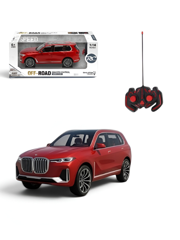 Premium 1:14 Scale Remote Control Red SUV Toy Car – RC Off-Road Vehicle with Rechargeable Battery & Lights TV5128