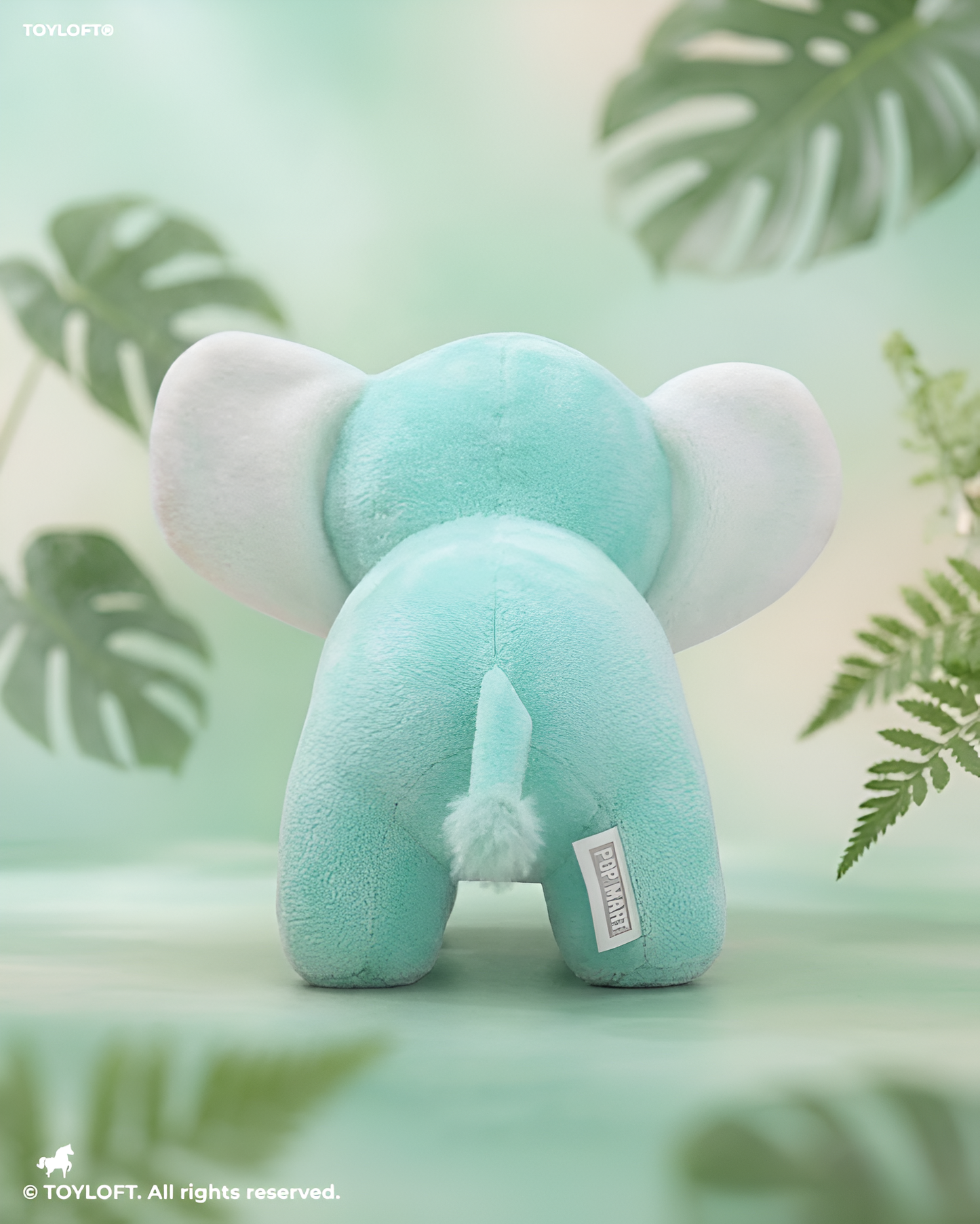 Premium 7 -inch  Soft Plush Green Elephant Toy with Embroidered Details – Baby & Toddler Cuddle Stuffed Animal ST14542