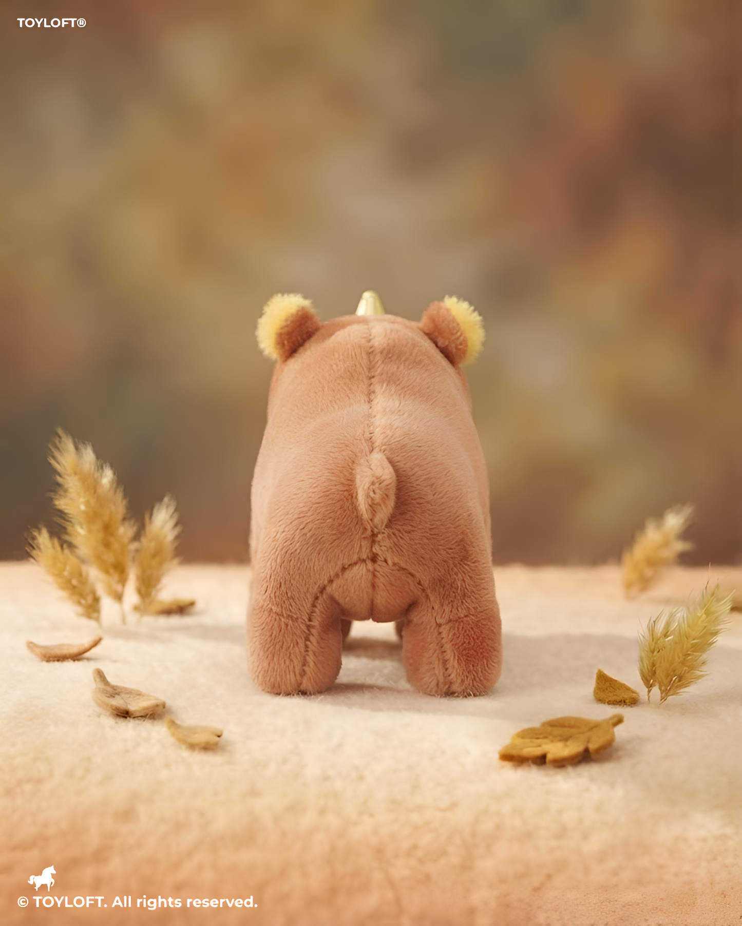 Premium 8-Inch Brown Rhinoceros Plushie - Soft Toy Gift for Children ST14772
