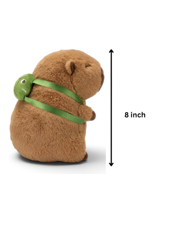 Premium 8-Inch Capybara Plush Toy with Turtle Backpack – Soft & Huggable Stuffed Animal ST16785.