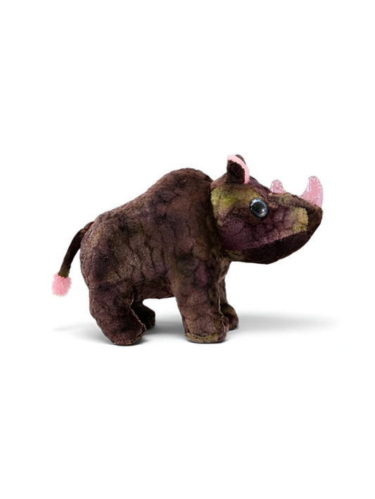 Premium 8-Inch Dark Brown Rhinoceros Plushie - Soft Toy Gift for Children ST14772