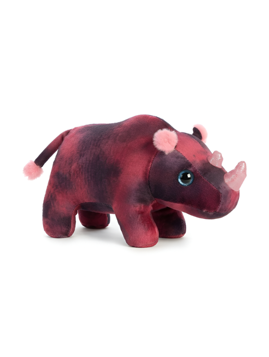 Premium 8-Inch Maroon Rhinoceros Plushie - Soft Toy Gift for Children ST14772