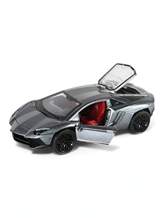 Lamborghini Aventador Grey - Die-Cast Sports Car Model Toy (1:32 Scale) - Collector's Edition Supercar Replica LMI13755