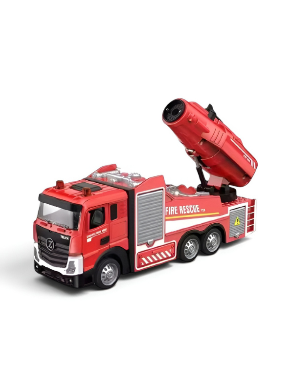 Premium Diecast Fire Rescue Truck Model – Interactive Kids Toy with Real SmokeMist Effect, Siren Lights & Sounds TV7176