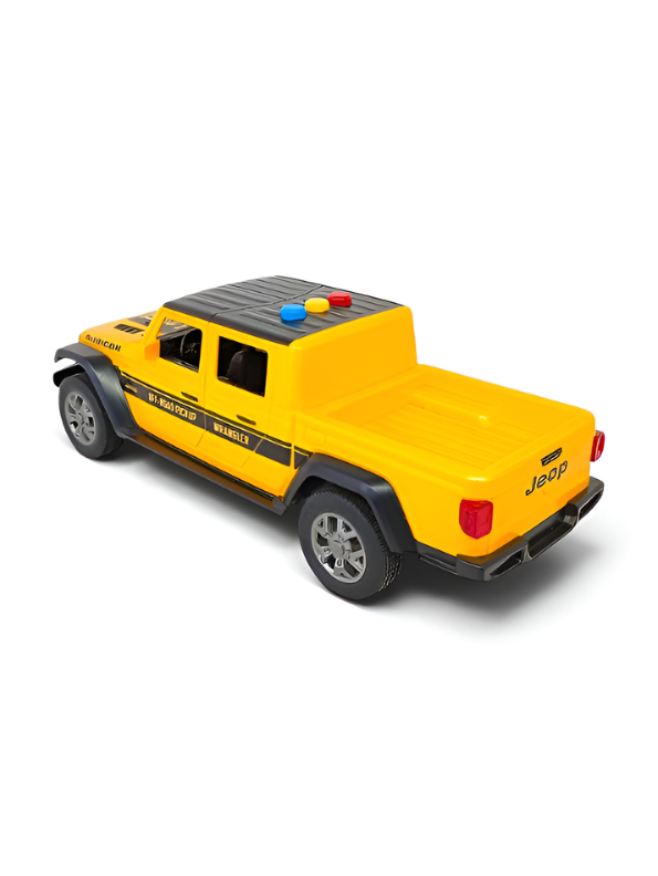Premium Wrangler Rubicon Diecast Toy Car – Off-Road Pickup Truck Model with Openable Doors & Tailgate, Yellow TV6194