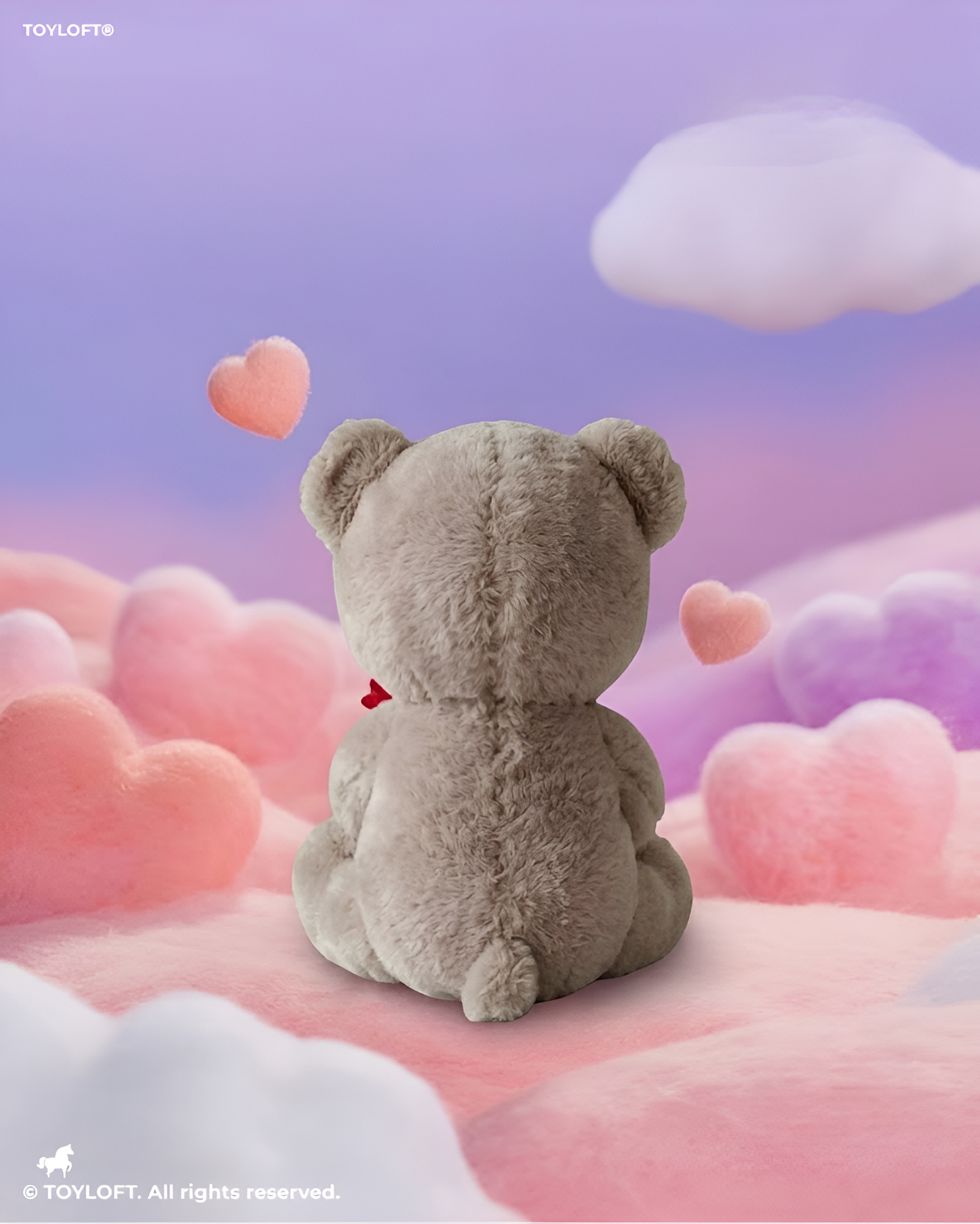 Premium Plush Brown Teddy Bear Holding Red Rose 8-Inch – Statement Piece Stuffed Gift ST16757