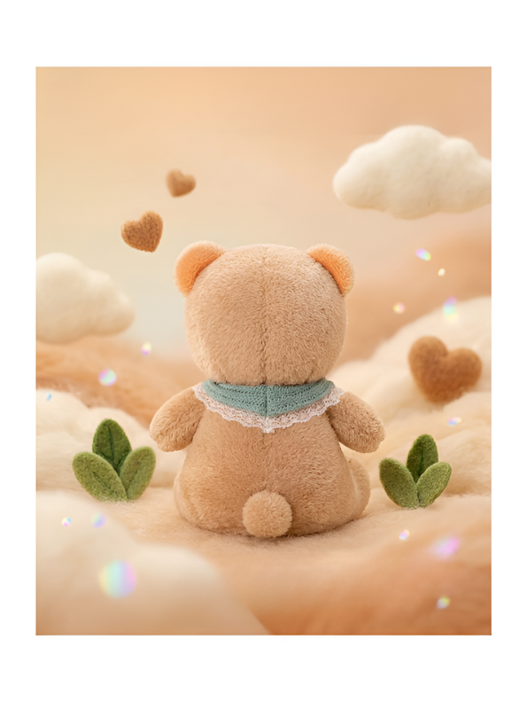 Premium Soft Teddy Bear Toy 10-Inch– Brown Cute Stuffed Animal with Decorative Collar for Kids & Gifts ST15460