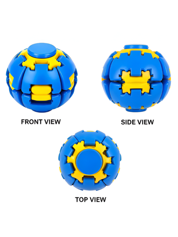 Premium Transforming UFO Fidget Spinner Ball – Smooth Spin Gyro Toy for Focus (Multi-Color)