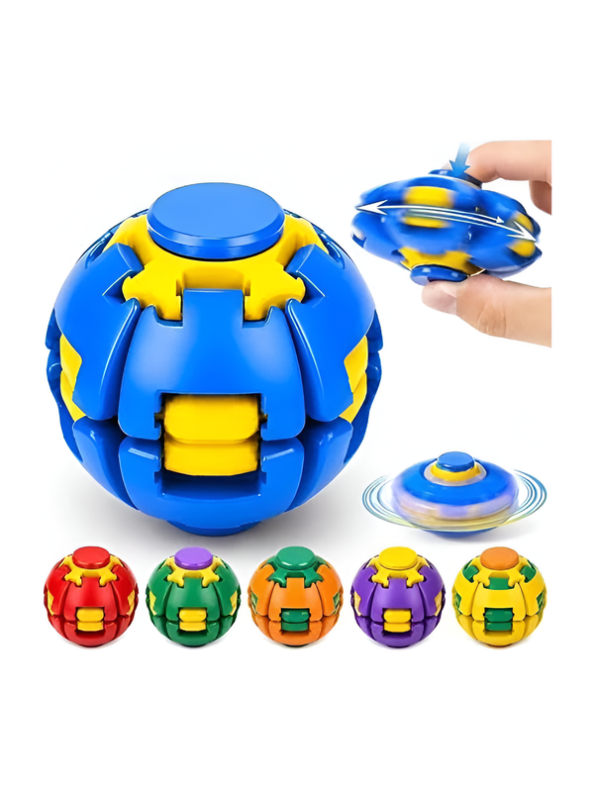 Premium Transforming UFO Fidget Spinner Ball – Smooth Spin Gyro Toy for Focus (Multi-Color)