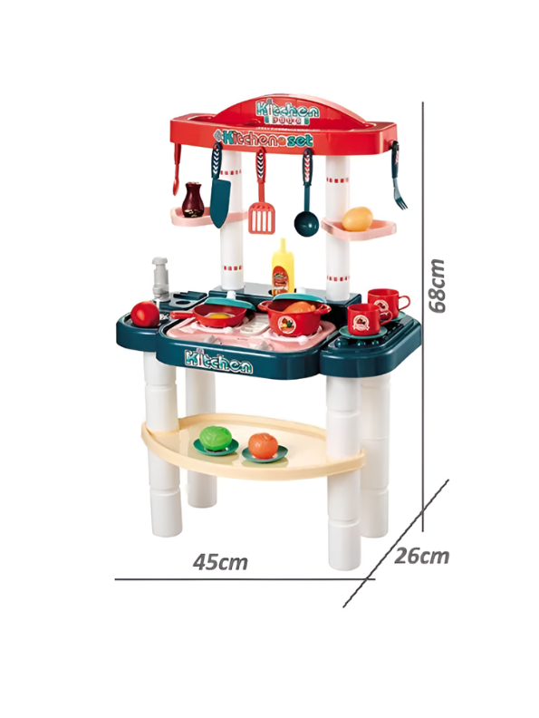 Pretend Play Kitchen Playset with Accessories TV7072.