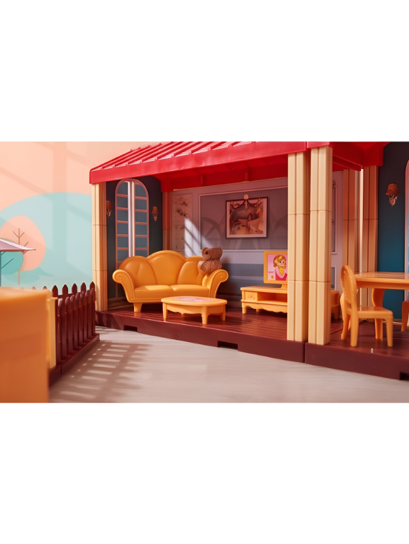 Princess House Dollhouse Playset with Doll and Miniature Furniture Accessories – Luxury Toy Dream Castle for Girls TV7171
