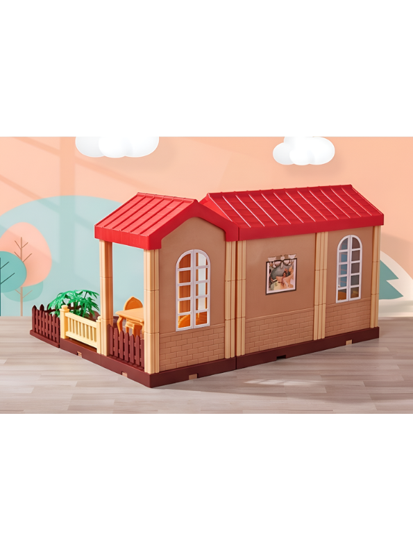 Princess House Dollhouse Playset with Doll and Miniature Furniture Accessories – Luxury Toy Dream Castle for Girls TV7171