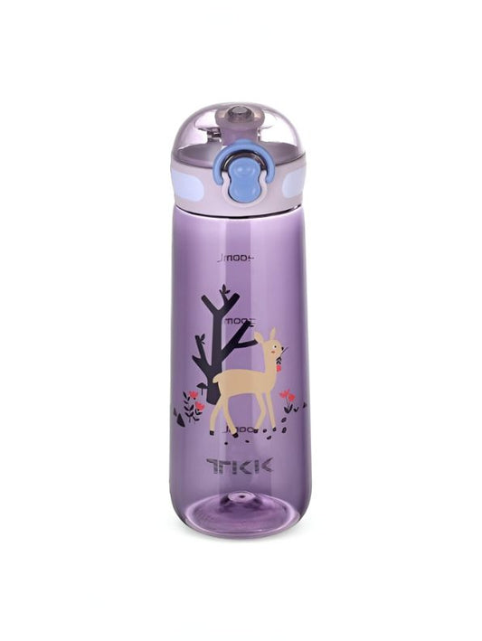 Purple - Printed Water Bottle for Kids – 550ml BPA-Free, Leak-Proof & Stylish Design for School & Outdoor Use NOV3311.