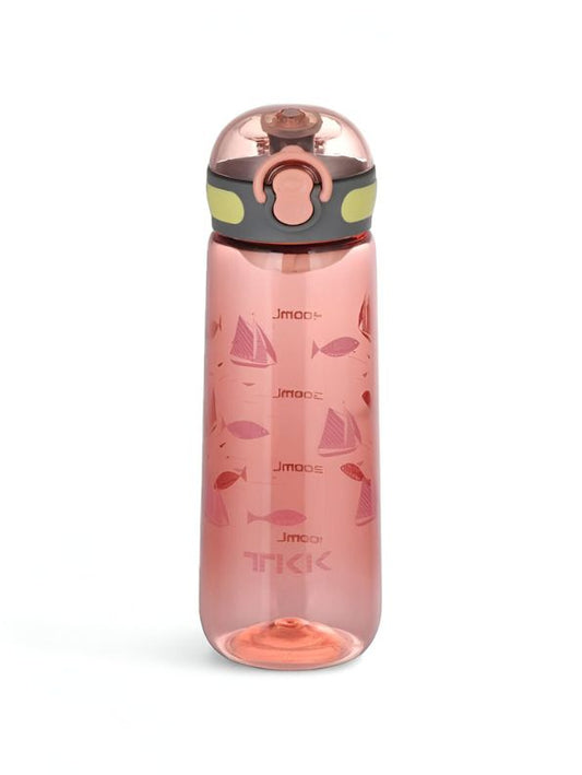 Orange - Printed Water Bottle for Kids – 550ml BPA-Free, Leak-Proof & Stylish Design for School & Outdoor Use NOV3311.