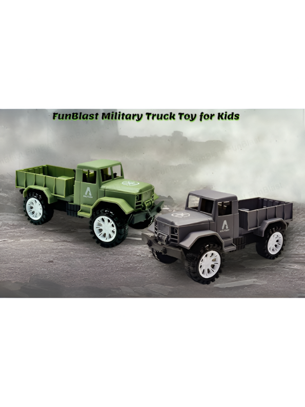 Military Toy Truck for Boys | Army Green Vehicle with Off-Road Wheels