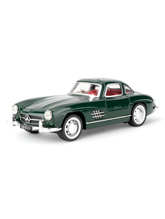 Green - Mercedes Benz 300 SL Gullwing Metal Diecast Car Scale 1:24