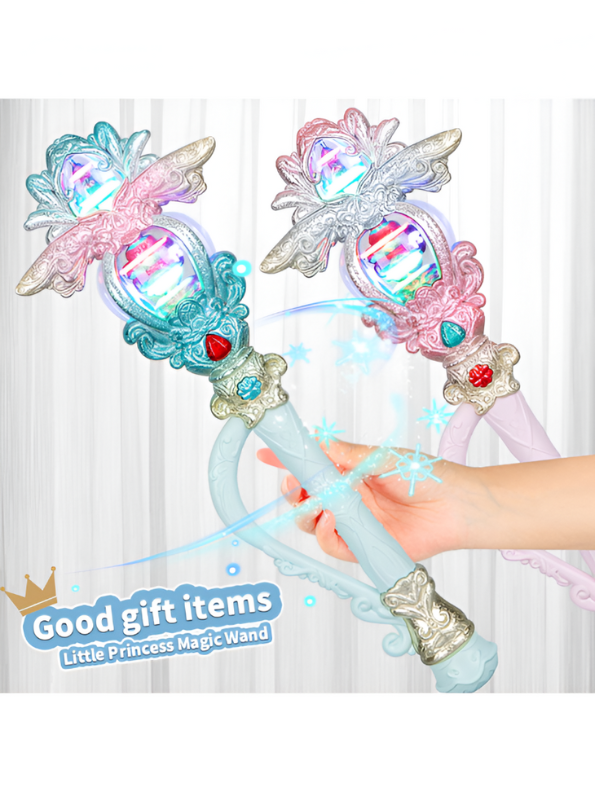 Magical Fairy Godmother Scepter Wand for Kids - Pretend Play Dress-Up Toy with Lights and Sound NX15353