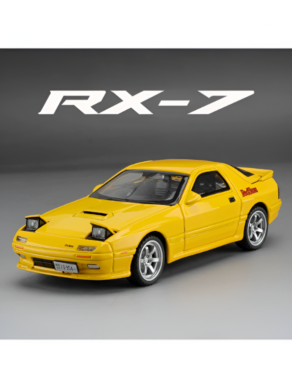 Yellow - Mazda RX-7 Elite Metal Diecast Car - Scale 1:32 - TV5395