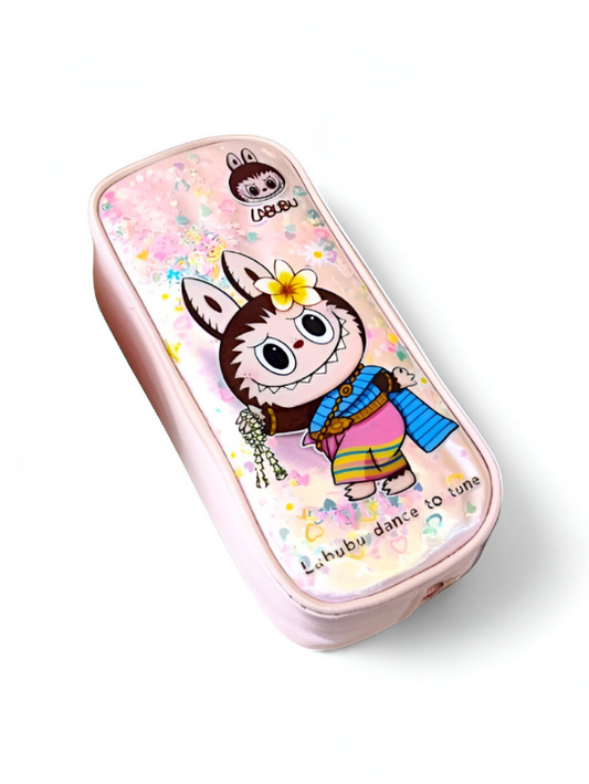 Labubu Peach Bunny Pencil Case - Trendy POP MART Stationery Pouch NOVHBC-1881131