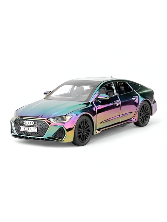 AUDI RS7 Alloy Model Car 1:32 Scale - Diecast Collectible with Iridescent/Chameleon Chrome Finish TV5430